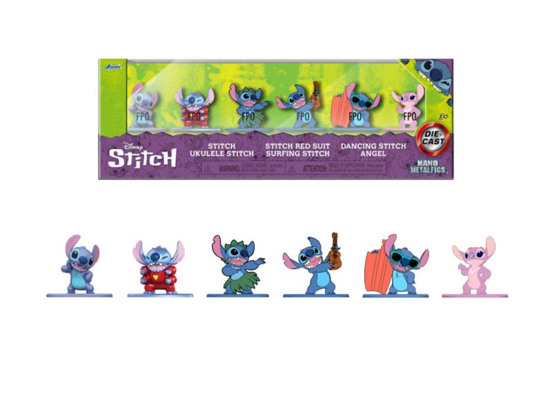 Stitch Kovové sběratelské nanofigurky 1,65" sada 6 ks